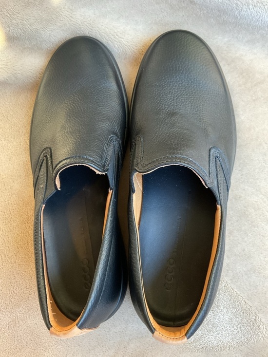 Ecco Men\'s Soft 7 Black Slip-On Leather Sneakers size 46 main image 6